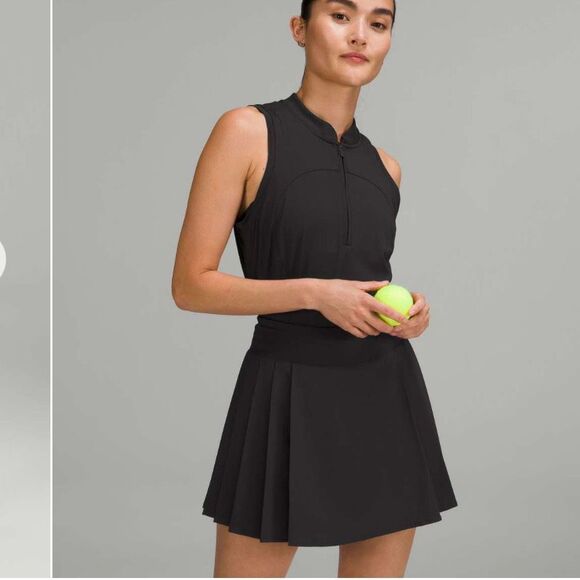 Lululemon Side-Pleat High-Rise Tennis Skirt Black Size 6 Skort - Picture 5 of 7